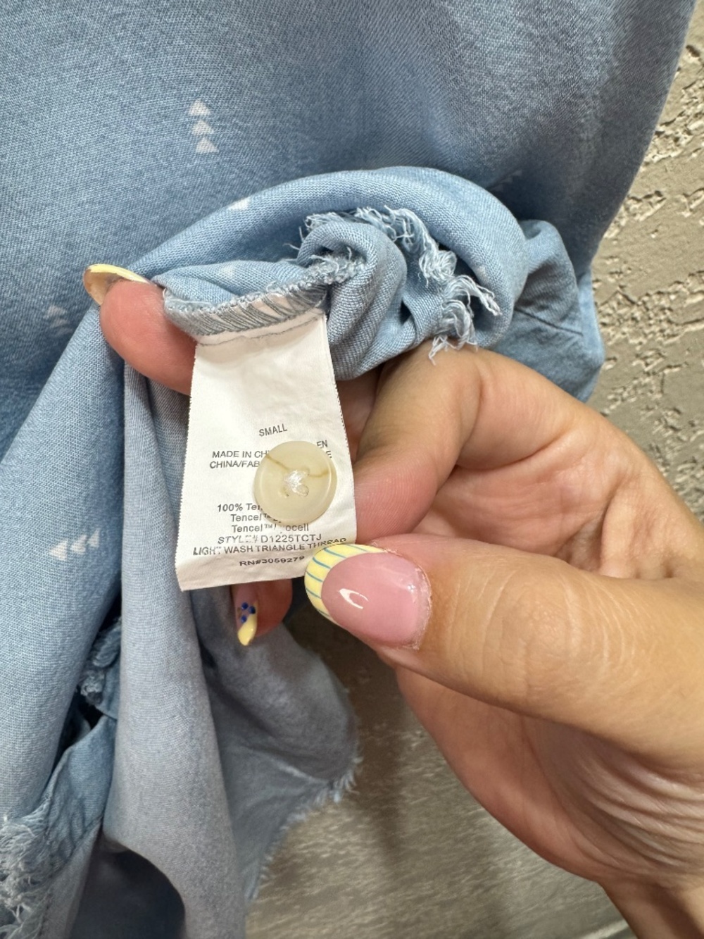 Thread Supply Tencel Chambray Shirt Dress Small Raw Hem Blue - Picture 7 of 8